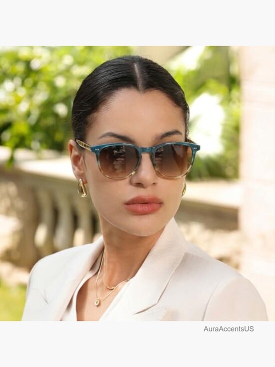 Retro Square Acetate Polarized Sunglasses for Small to Medium Face UV400 main image 4